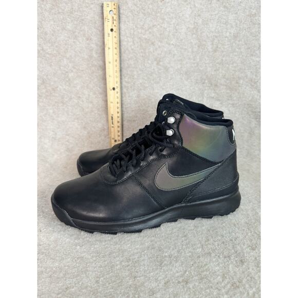 Nike ACG Manoa Leather Black Iridescent High Top Hiking Boots Mens 806833-001 main image 4